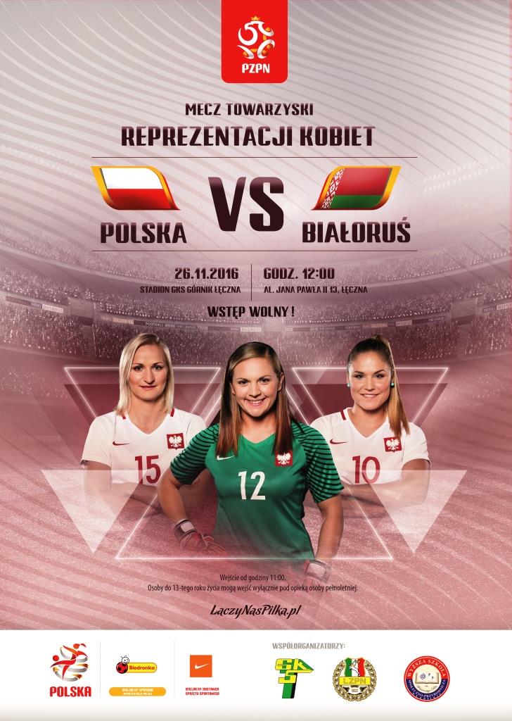 Towarzyski mecz reprezentacji kobiet Polska - Białoruś Łęczna 26 listopada 2016